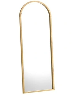 Oikiture Wooden Full Length Mirror 166x60cm Arched Dressing Floor Mirrors