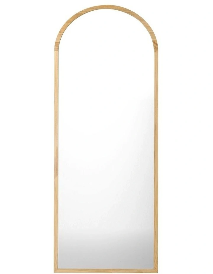 Oikiture Wooden Full Length Mirror 166x60cm Arched Dressing Floor Mirrors image 2