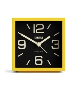 Newgate Cube Mantel Clock-Citrus Yellow