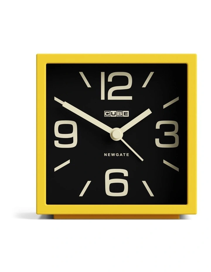 Newgate Cube Mantel Clock-Citrus Yellow image 1