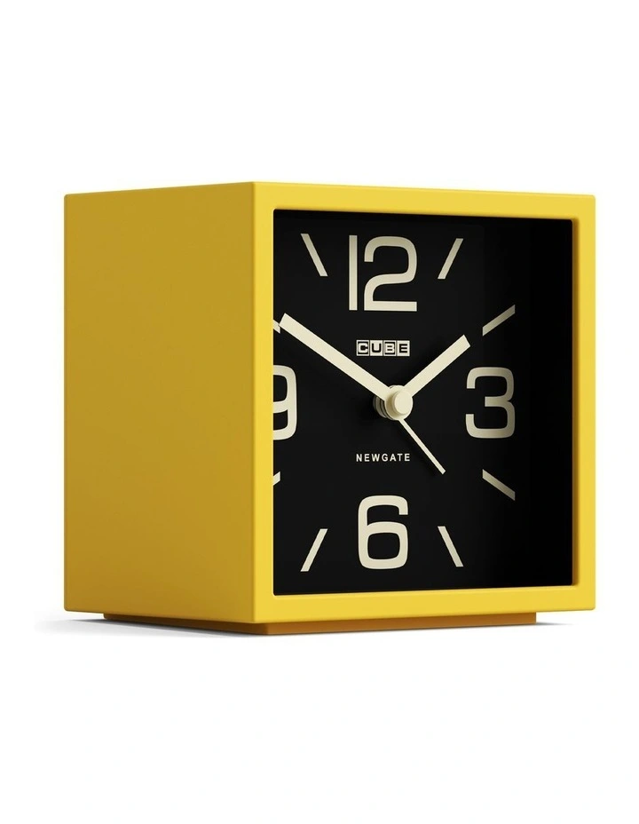 Newgate Cube Mantel Clock-Citrus Yellow image 2
