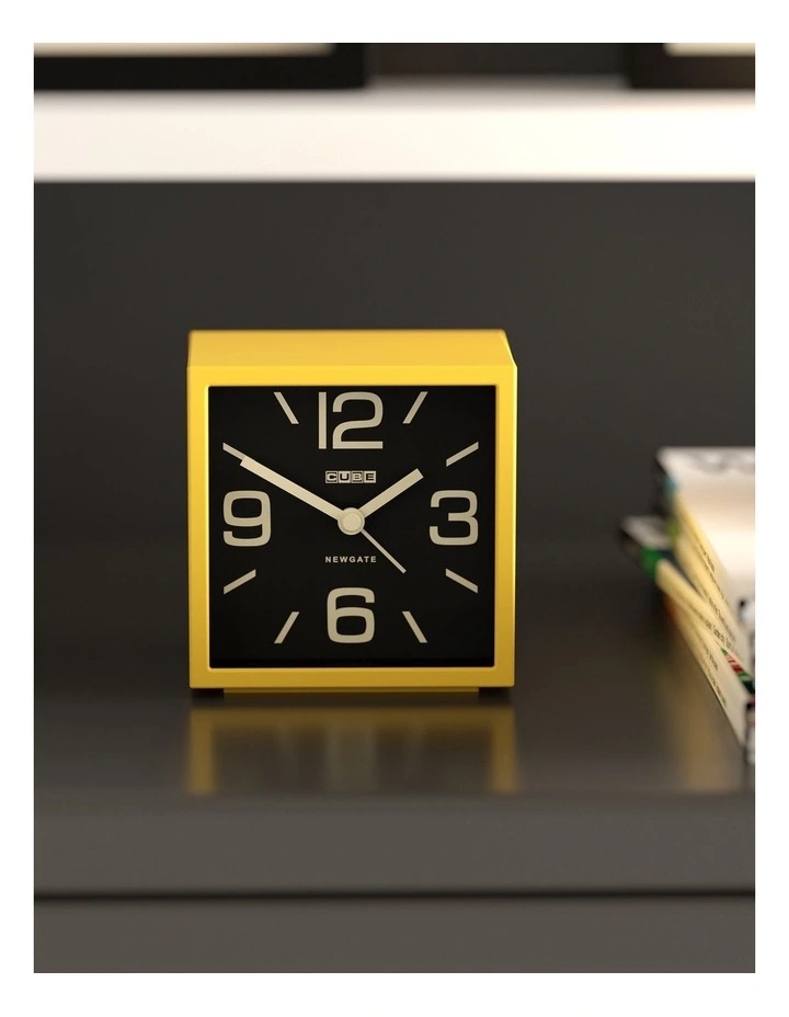 Newgate Cube Mantel Clock-Citrus Yellow image 3