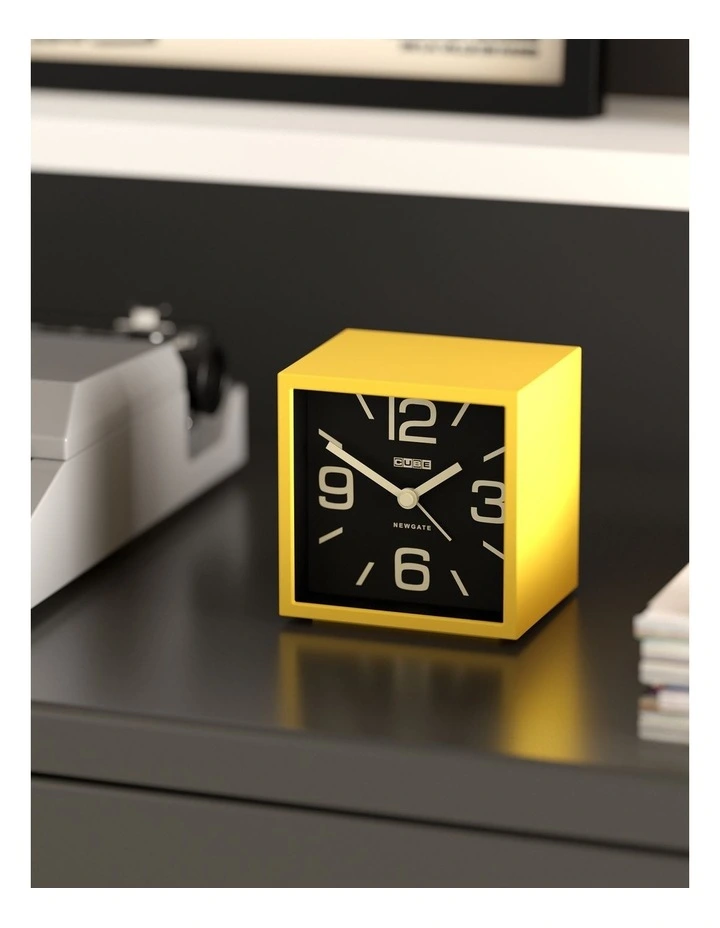 Newgate Cube Mantel Clock-Citrus Yellow image 4