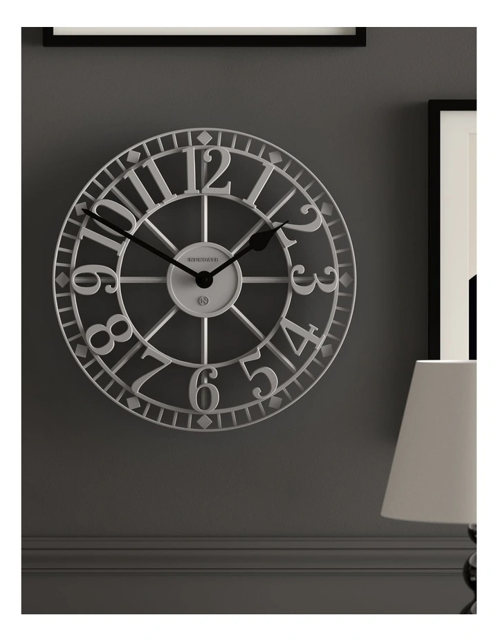 Newgate Warehouse Wall Clock-Clockwork Grey image 3