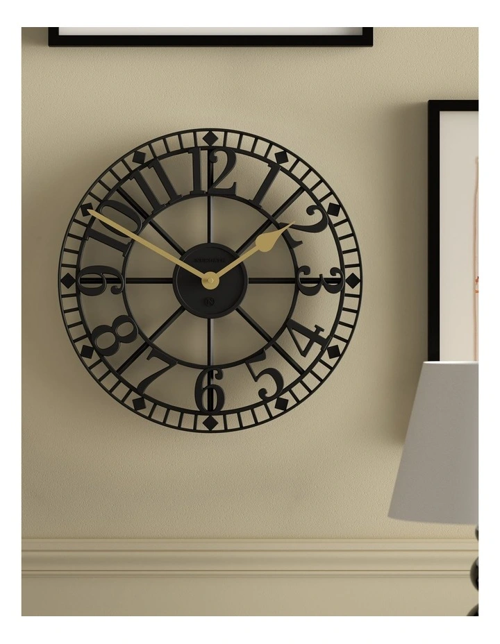 Newgate Warehouse Wall Clock-Black image 3