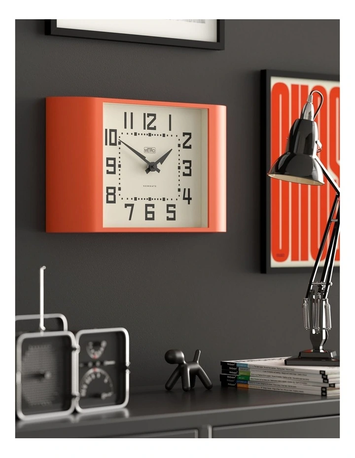 Newgate Metro Wall Clock-Pumpkin Orange image 4