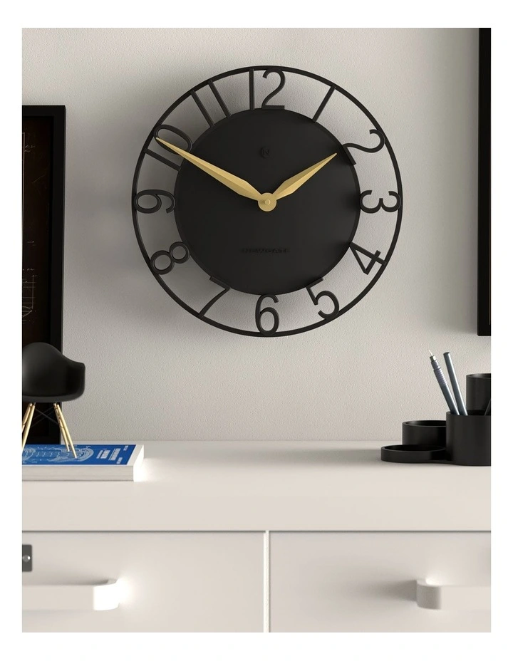 Newgate Time Traveller Wall Clock-Black image 3