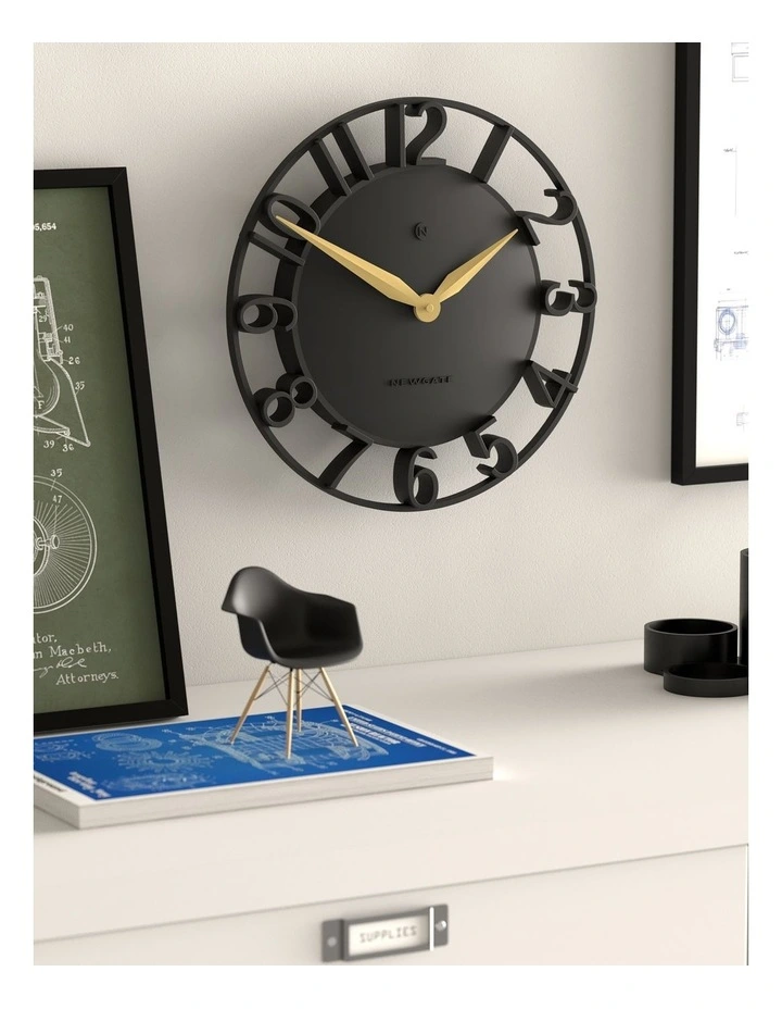 Newgate Time Traveller Wall Clock-Black image 4