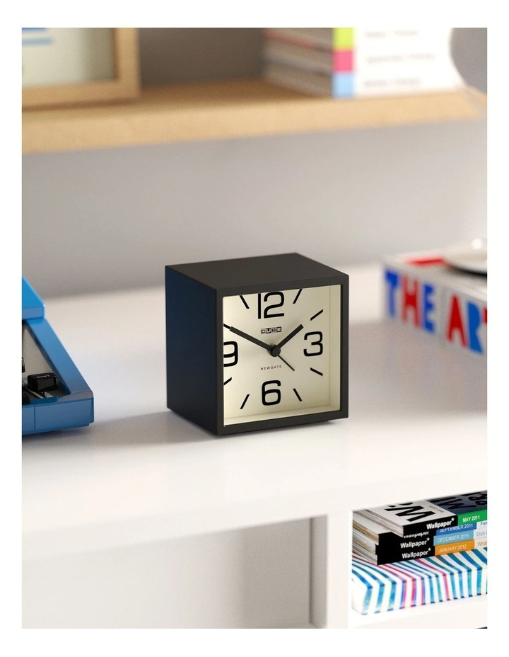Newgate Cube Mantel Clock-Black image 3