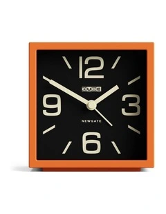 Newgate Cube Mantel Clock-Pumpkin Orange