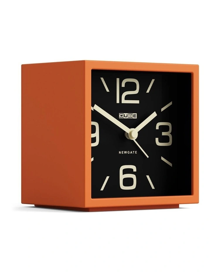 Newgate Cube Mantel Clock-Pumpkin Orange image 2