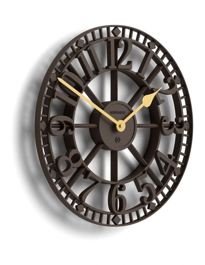 Newgate Warehouse Wall Clock-Mocha Brown image 2
