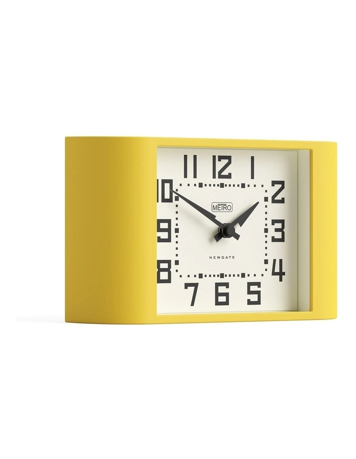Newgate Mini Metro Mantel Clock-Yellow image 2