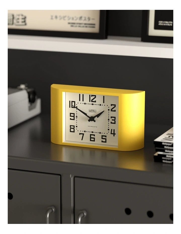 Newgate Mini Metro Mantel Clock-Yellow image 3