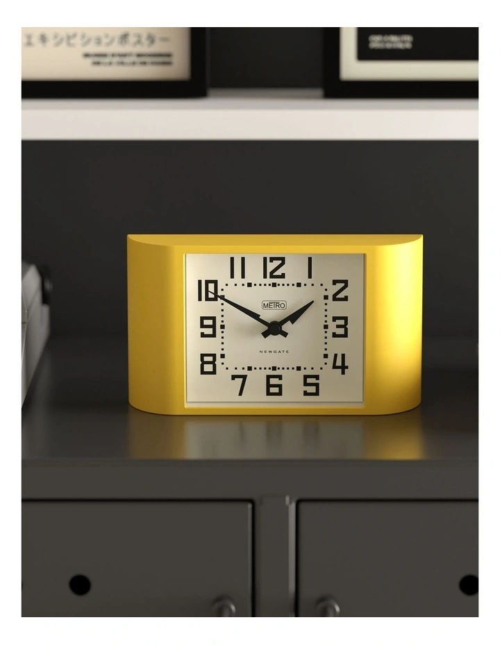 Newgate Mini Metro Mantel Clock-Yellow image 4
