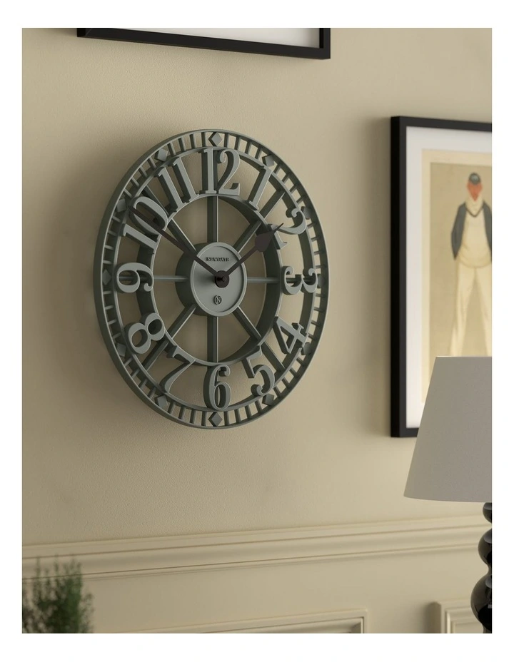 Newgate Warehouse Wall Clock-Asparagus Green image 4