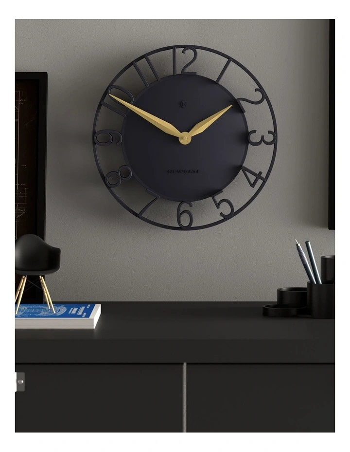 Newgate Time Traveller Wall Clock-Petrol Blue image 3