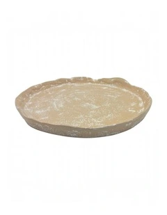 Mara Round Plate Small 21x20x2cm Whitewash