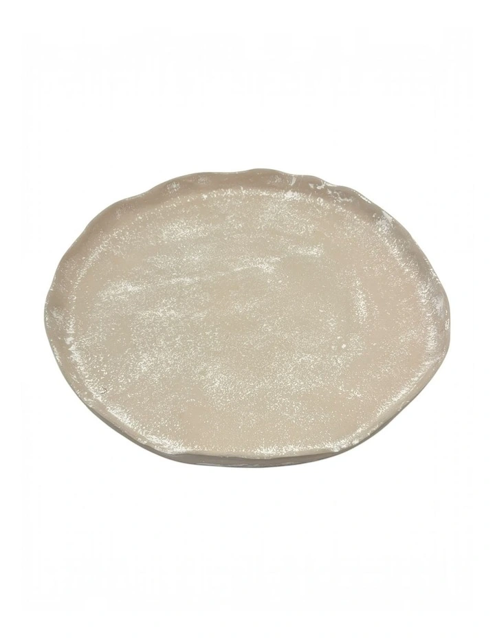 Mara Round Plate Small 21x20x2cm Whitewash image 2