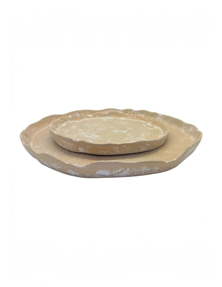 Mara Round Plate Small 21x20x2cm Whitewash image 4