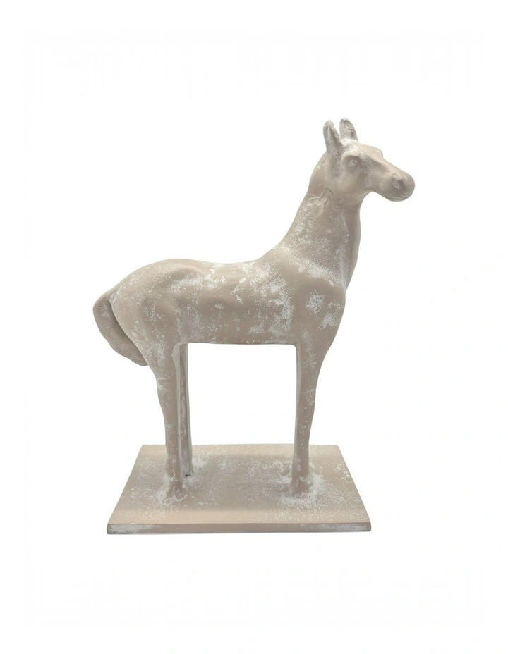 Mara Horse Sculpture 18x10x22cm Whitewash image 1