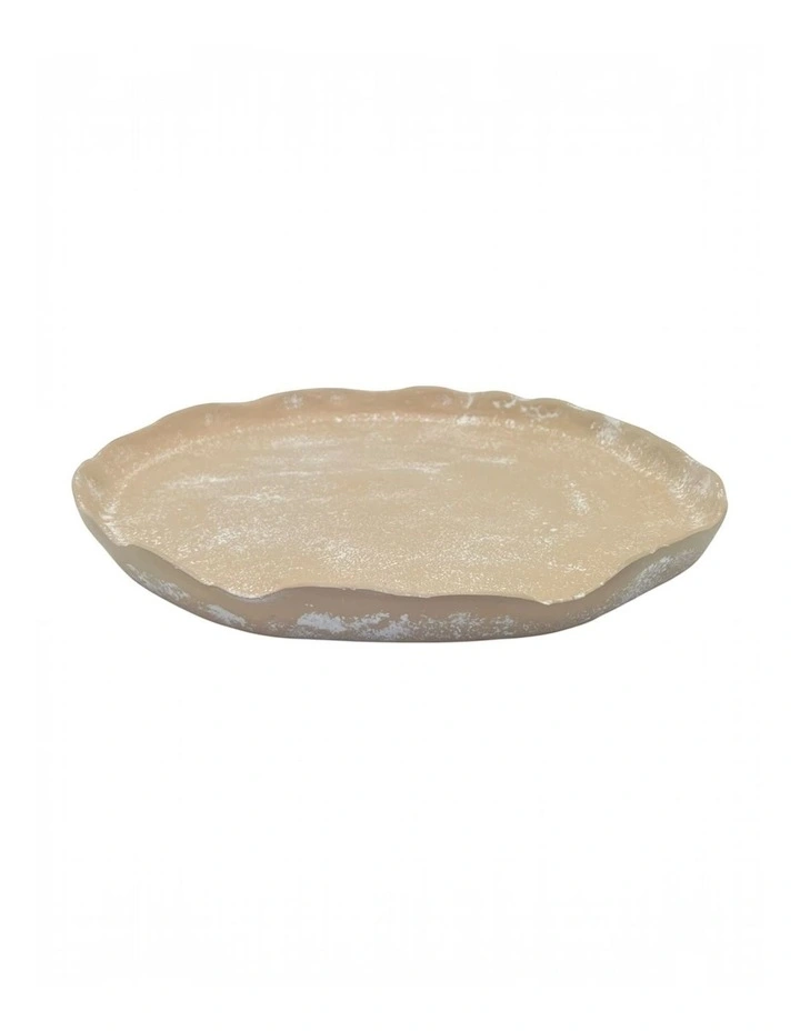 Mara Round Plate Medium 31x30x2.5cm Whitewash image 2