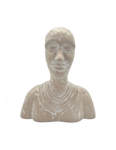 Mara Lady Face Sculpture 18x10x20cm Whitewash