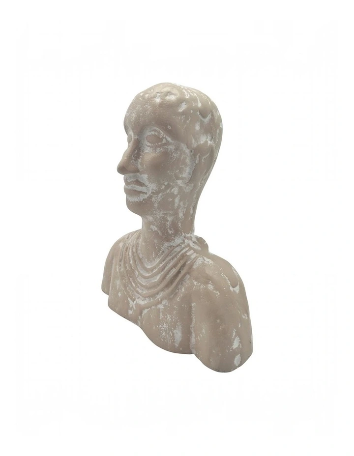 Mara Lady Face Sculpture 18x10x20cm Whitewash image 2