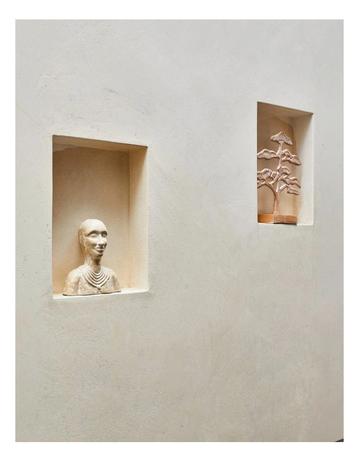 Mara Lady Face Sculpture 18x10x20cm Whitewash image 3
