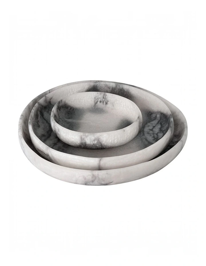 Orion Organic Resin Bowl 20x15.5x4.8cm Grey Stone Matt image 4
