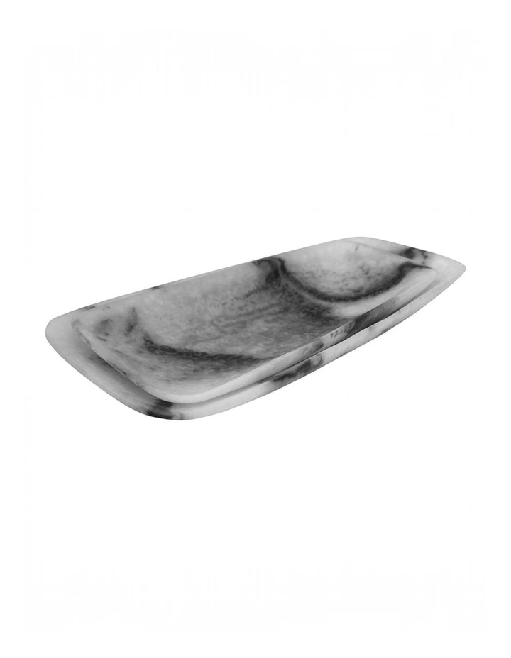 Orion Set of 2 Rectangular Trays 23x12.5x3.5cm Grey Stone Matt image 3