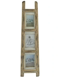 Willow & Silk Handcrafted 'Ladder' Floor/Wall 4x6/5x7 Photoframes 20x6x90cm