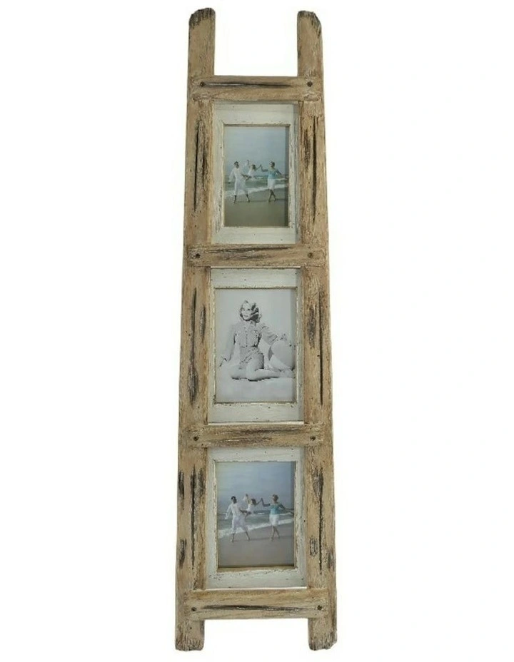 Willow & Silk Handcrafted 'Ladder' Floor/Wall 4x6/5x7 Photoframes 20x6x90cm image 1