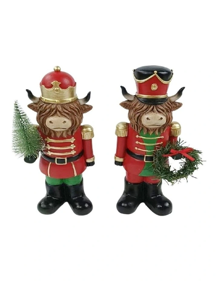 Willow & Silk Highland Cow Nutcracker-2asst - 9.00*6.00*21.20 image 1