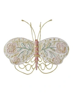 Willow & Silk Butterfly Wall Art Pink/White 25x21.5x7HCM