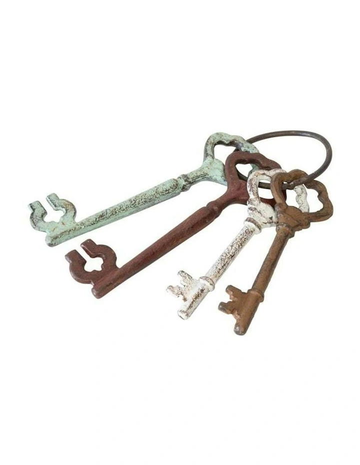 Willow & Silk Mixed Rust 4 Keys on Ring 8x6x24cm image 3