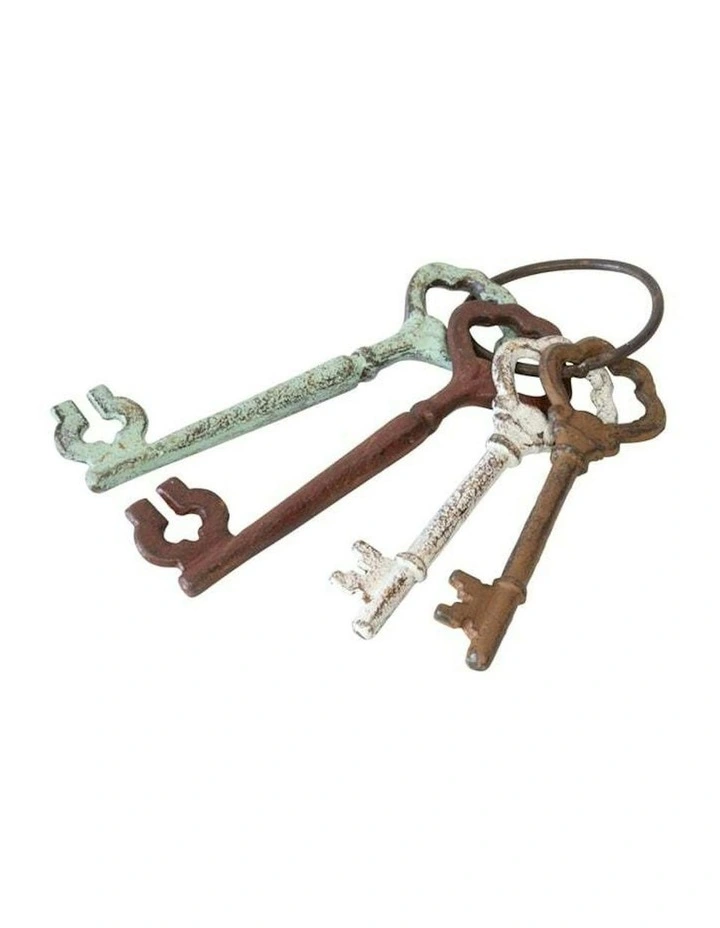 Willow & Silk Mixed Rust 4 Keys on Ring 8x6x24cm image 5