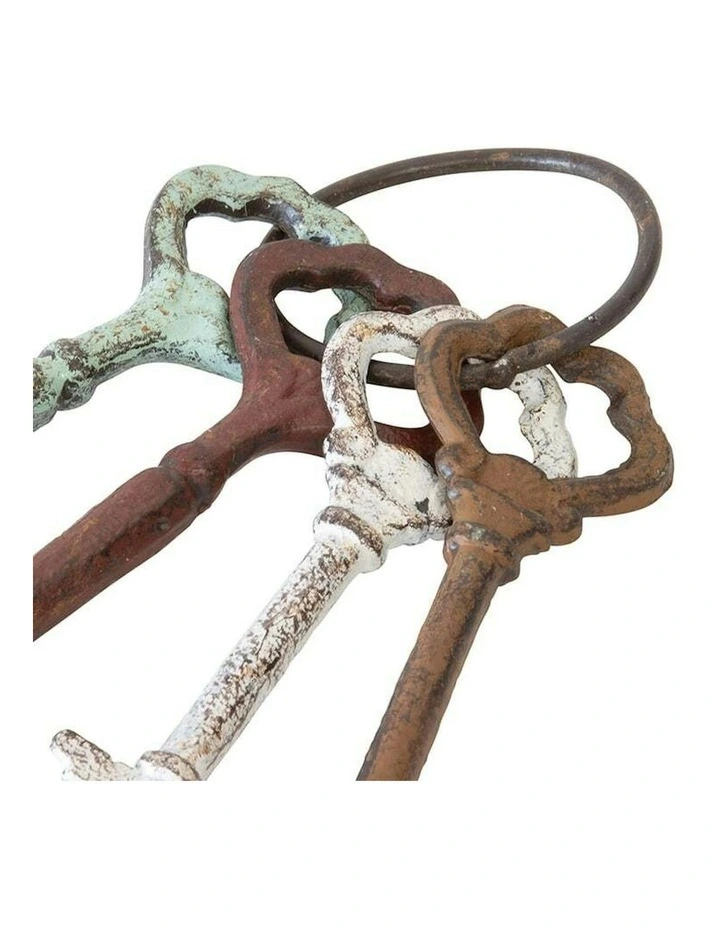 Willow & Silk Mixed Rust 4 Keys on Ring 8x6x24cm image 6