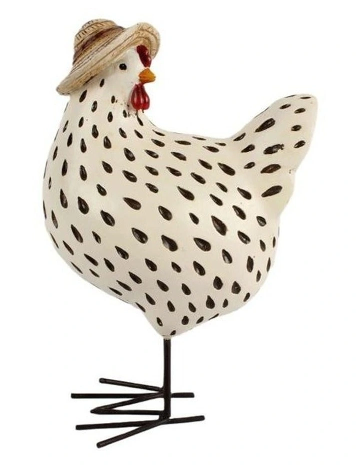 Willow & Silk Dolly Spotted Hen 10x7.5x16cm image 1