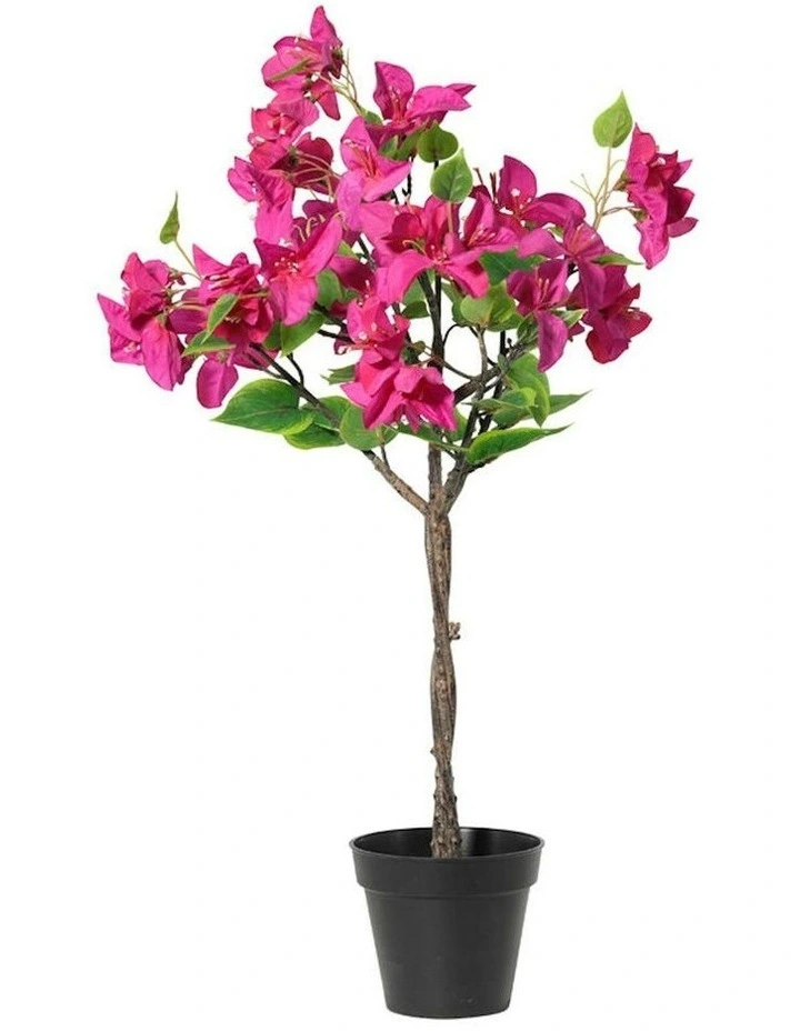 Willow & Silk 66cm Potted Artificial Pink Blossom Bougainvillea image 1
