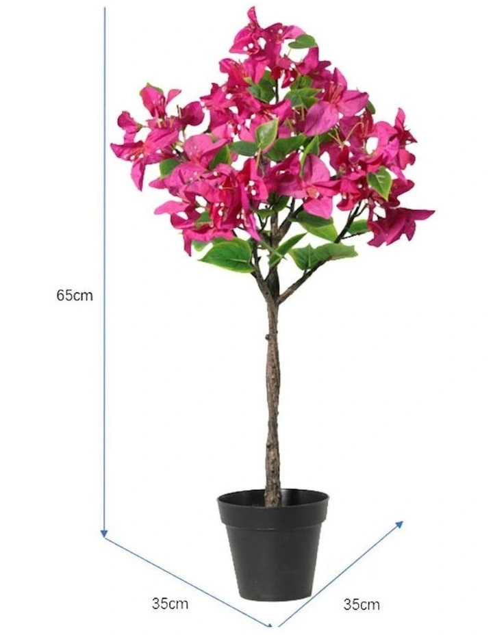Willow & Silk 66cm Potted Artificial Pink Blossom Bougainvillea image 5