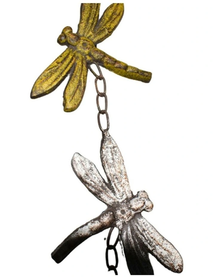 Willow & Silk Enchanted Hanging 4 Dragonflies with Cast Iron Bell 8x8x84cm image 3