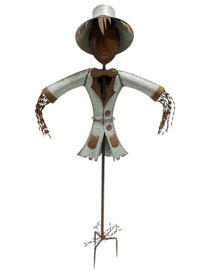 Willow & Silk Scarecrow Garden Stake Statue 84x25.5x130cm image 1