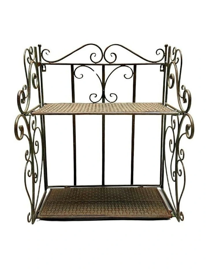 Willow & Silk French Provincial 2 Tier Ornate Wall Shelf 50x34x60cm image 1