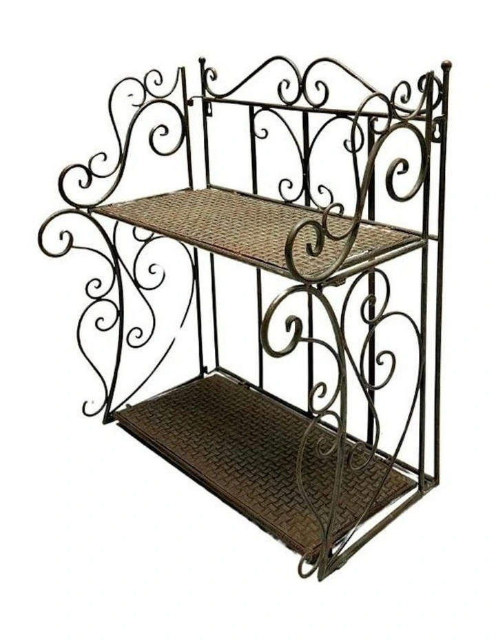 Willow & Silk French Provincial 2 Tier Ornate Wall Shelf 50x34x60cm image 2
