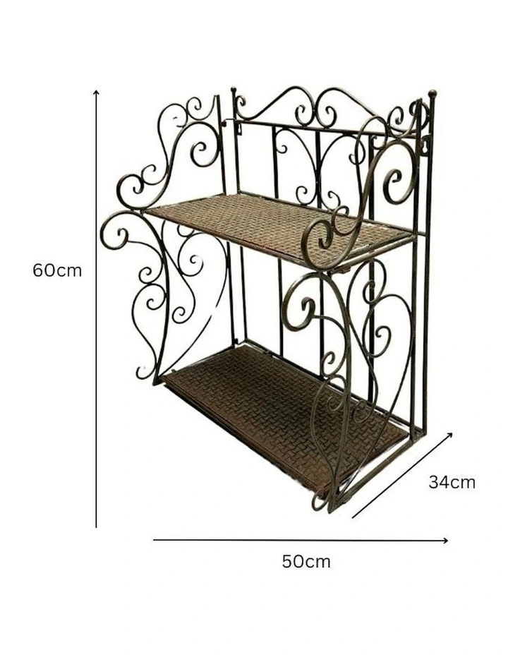 Willow & Silk French Provincial 2 Tier Ornate Wall Shelf 50x34x60cm image 4