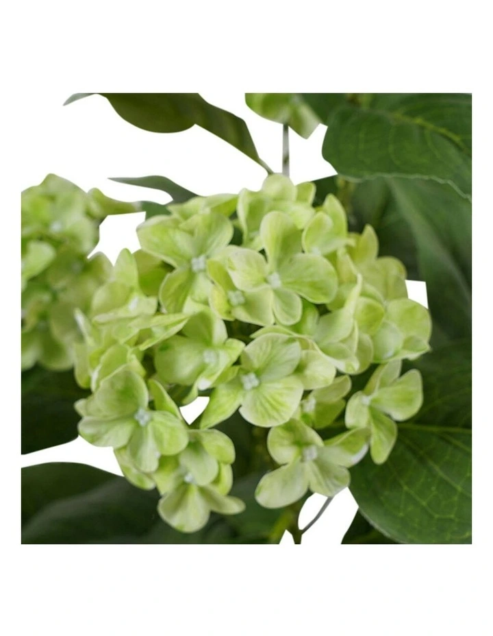 Willow & Silk Potted Artificial Lush Serenity Green Hydrangea 35x35x50cm image 4