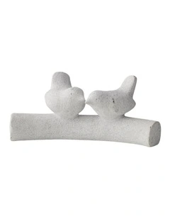 Willow & Silk Contemporary 2 Birds On Branch Ornament 20x7x8.5cm