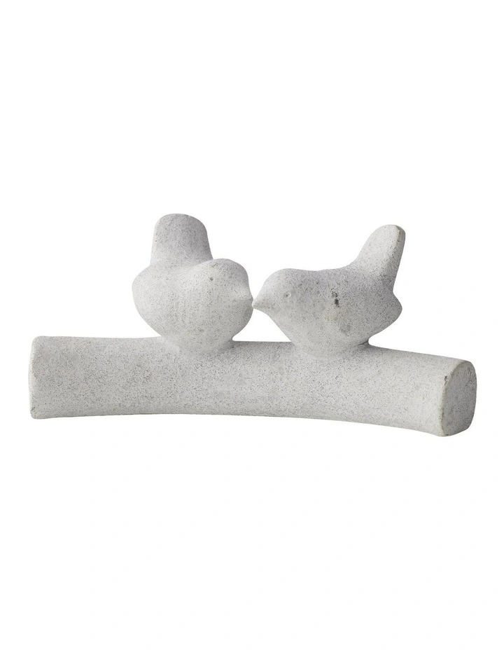 Willow & Silk Contemporary 2 Birds On Branch Ornament 20x7x8.5cm image 1