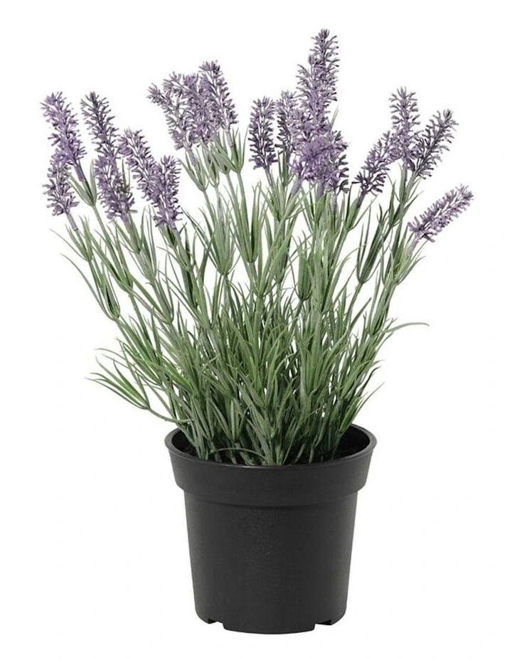 Willow & Silk 40cm Potted Artificial Elegant Lavender Plant image 2